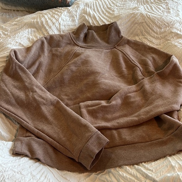 a new day Tops - Taupe Mockneck Sweatshirt